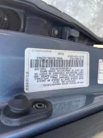 2002 Toyota Camry Location - Imports - Row 21 - Stock # H50535