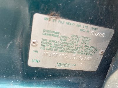 2001 Subaru Impreza Wagon Location - Imports - Row 20 - Stock # H50536