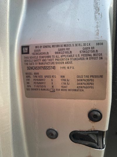 2009 Chevrolet HHR Location - GM - Row 40 - Stock # H50590