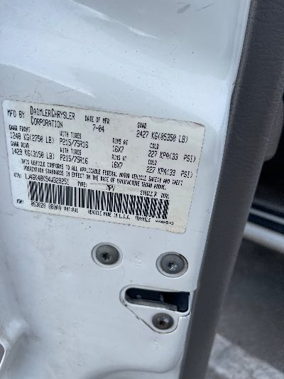 2004 Jeep Liberty Location - Chrysler - Row 38 - Stock # H50291