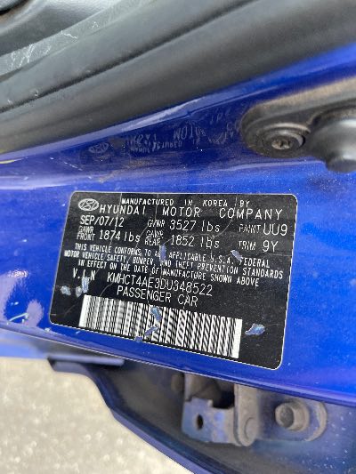 2013 Hyundai Accent Location - Imports - Row 20 - Stock # H50599