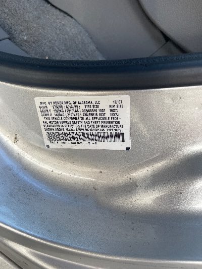 2008 Honda Odyssey Location - Imports - Row 23 - Stock # H50690