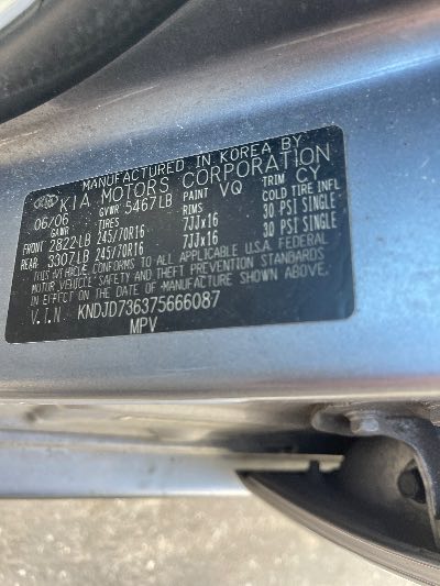 2007 Kia Sorento Location - Imports - Row 26 - Stock # H50685