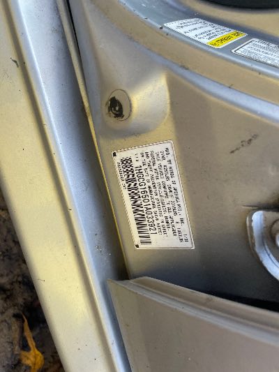 2001 Honda Accord Location - Imports - Row 22 - Stock # H50720