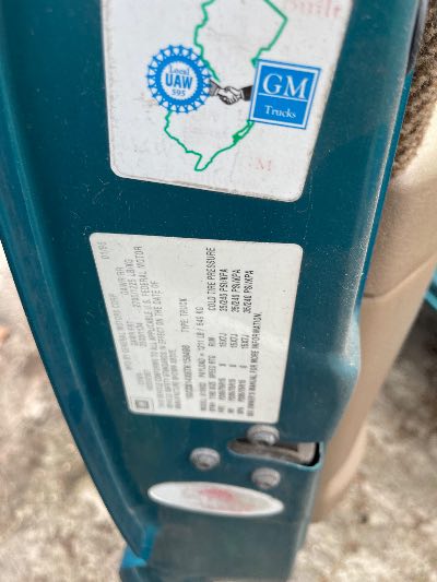 1996 Chevrolet S10 Pickup Location - GM - Row 31 - Stock # H50731