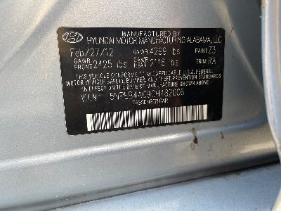 2012 Hyundai Sonata Location - Imports - Row 28 - Stock # H50762