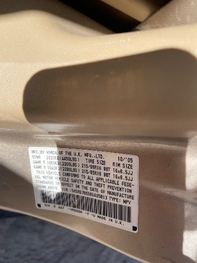 2006 Honda CR-V Location - Imports - Row 30 - Stock # H50869