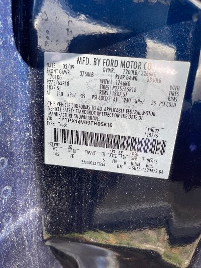 2009 Ford F-150 Location - Large Trucks & Vans - Row 26 - Stock # H50637