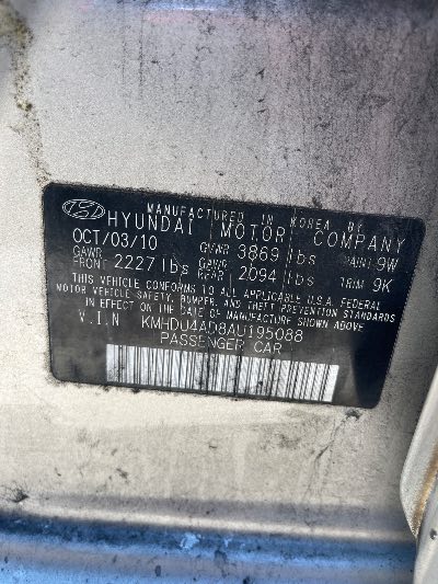 2010 Hyundai Elantra Location - Imports - Row 43 - Stock # H50848