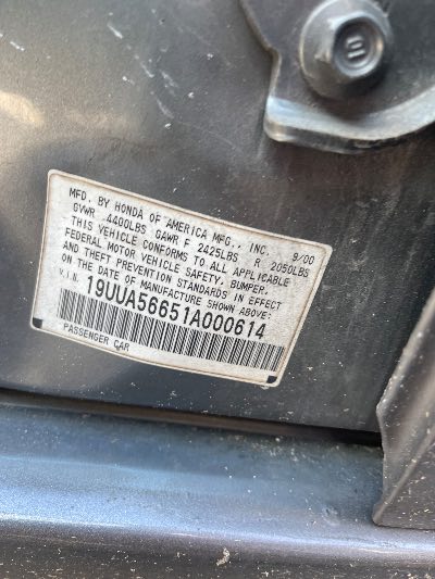 2001 Acura TL Location - Imports - Row 46 - Stock # H50967