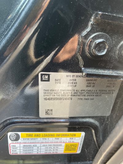 2011 Buick LaCrosse Location - GM - Row 27 - Stock # H50965