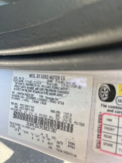 2012 Lincoln MKZ Location - Ford - Row 35 - Stock # H50986