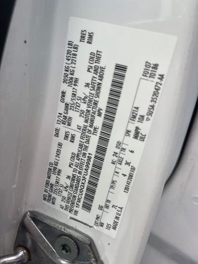 2015 Ford Escape Location - Ford - Row 29 - Stock # H50881