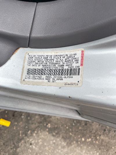 2000 Toyota Celica Location - Imports - Row 5 - Stock # H51084