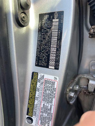 2005 Toyota Camry Location - Imports - Row 8 - Stock # H51150