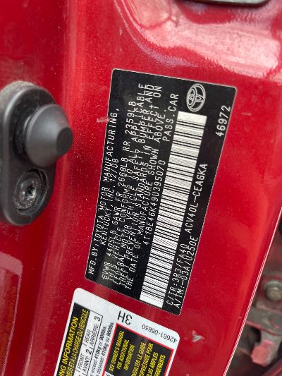 2009 Toyota Camry Location - Imports - Row 9 - Stock # H51155