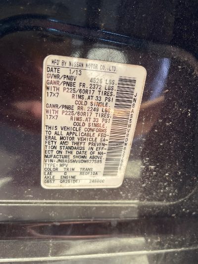 2013 Nissan Rogue Location - Imports - Row 8 - Stock # H51184