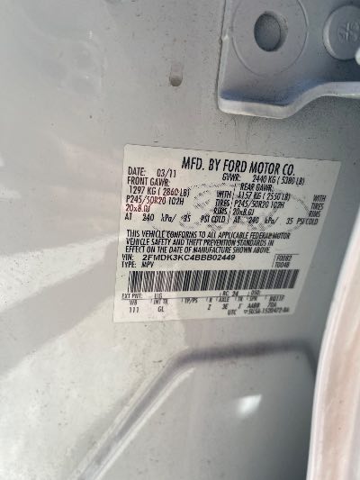 2011 Ford Edge Location - Ford - Row 25 - Stock # H51223