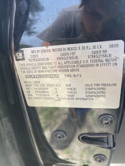 2009 Chevrolet HHR Location - GM - Row 36 - Stock # H51300
