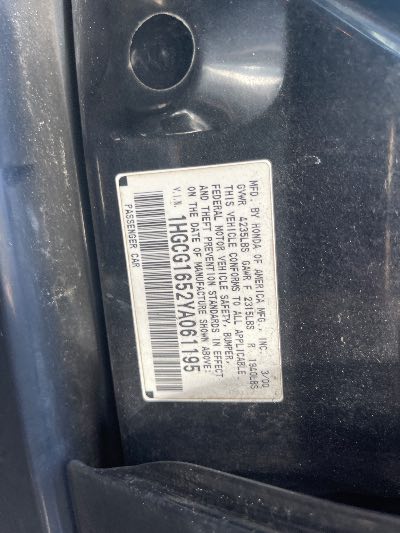 2000 Honda Accord Location - Imports - Row 21 - Stock # H51430