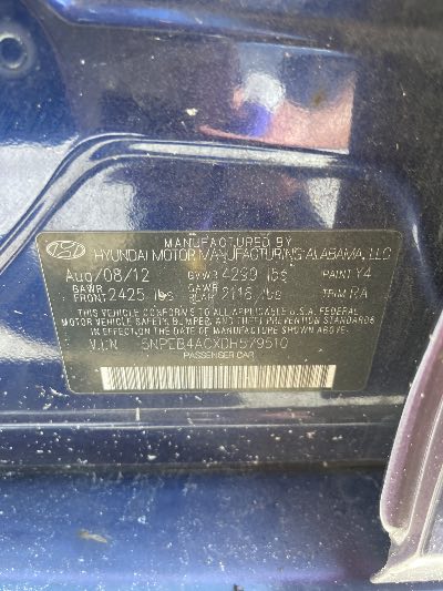 2013 Hyundai Sonata Location - Imports - Row 21 - Stock # H51432