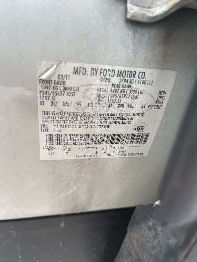 2011 Ford Explorer Location - Ford - Row 30 - Stock # H51374