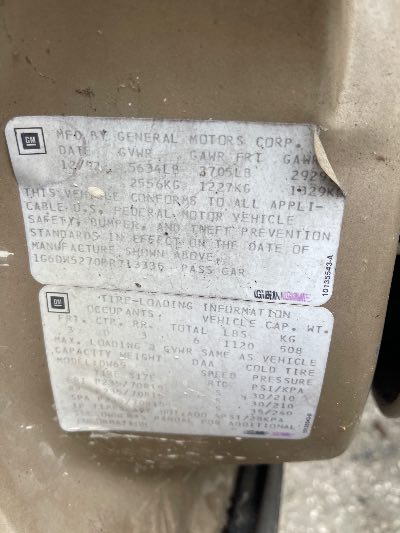 1993 Cadillac Fleetwood Location - GM - Row 36 - Stock # H51443