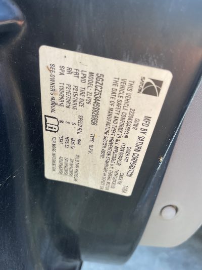 2005 Saturn Vue Location - GM - Row 37 - Stock # H51481