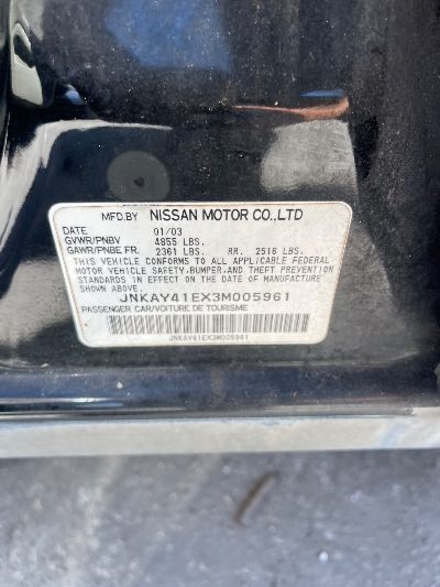 2003 Infiniti M45 Location - Imports - Row 22 - Stock # H51490