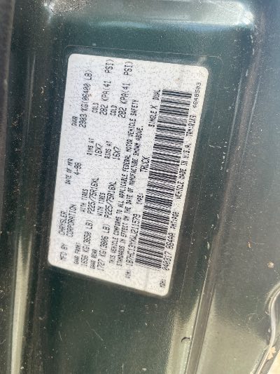 1998 Dodge Ram 1500 Location - Large Trucks & Vans - Row 36 - Stock # H51495