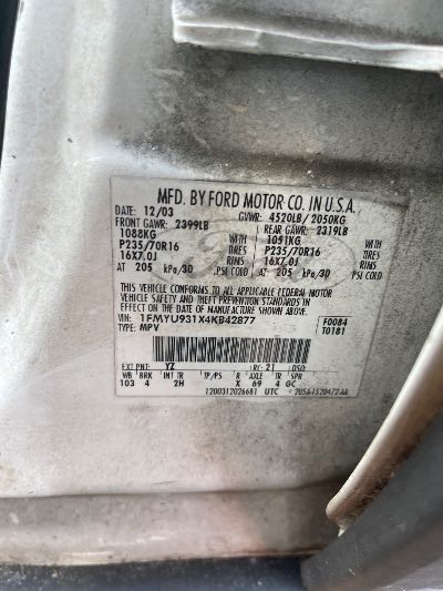 2004 Ford Escape Location - Ford - Row 29 - Stock # H51500