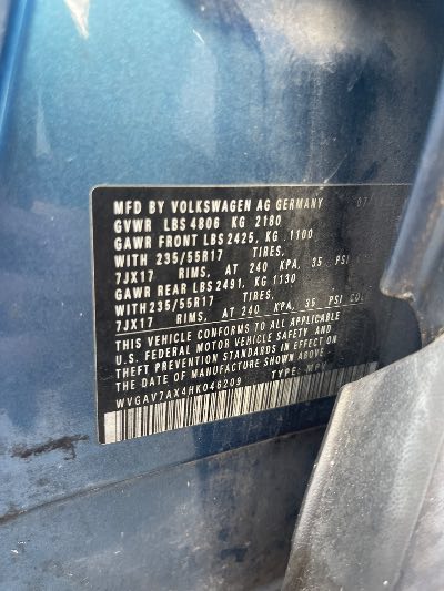 2017 Volkswagen Tiguan Location - Imports - Row 22 - Stock # H51493