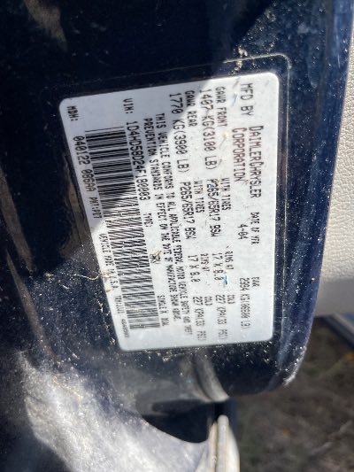 2004 Dodge Durango Location - Chrysler - Row 40 - Stock # H51540