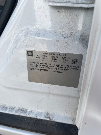 2011 Chevrolet Cruze Location - GM - Row 39 - Stock # H51605