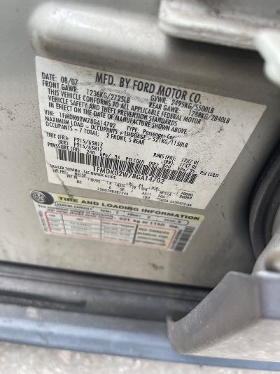 2008 Ford Taurus X Location - Ford - Row 31 - Stock # H51629