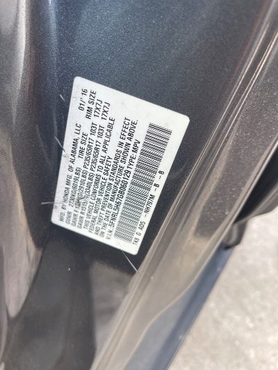 2016 Honda Odyssey Location - Imports - Row 6 - Stock # H51847