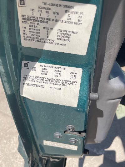 1999 Pontiac Grand AM Location - GM - Row 27 - Stock # H51955