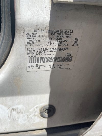 1999 Ford F-350 SD Location - Large Trucks & Vans - Row 24 - Stock # H51966
