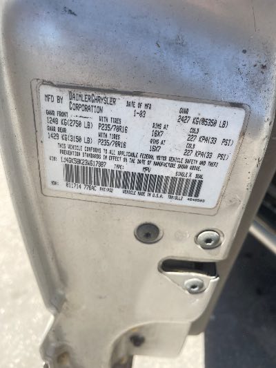 2003 Jeep Liberty Location - Chrysler - Row 45 - Stock # H51992