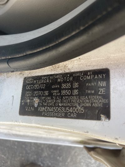 2003 Hyundai Elantra Location - Imports - Row 9 - Stock # H51995