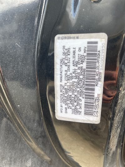 1998 Toyota Sienna Location - Imports - Row 10 - Stock # H52008