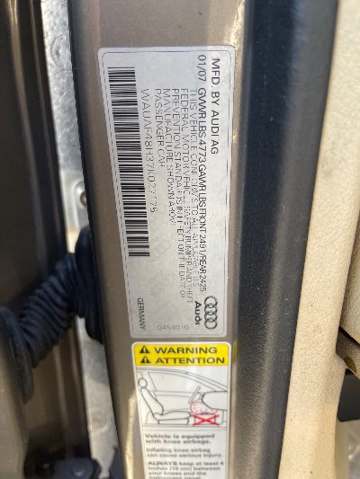 2007 Audi A4 Location - Imports - Row 42 - Stock # H51905