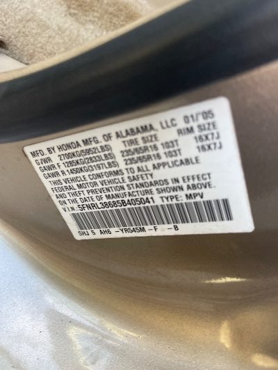 2005 Honda Odyssey Location - Imports - Row 14 - Stock # H51912