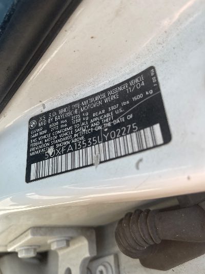2005 BMW X5 Location - Imports - Row 17 - Stock # H52086