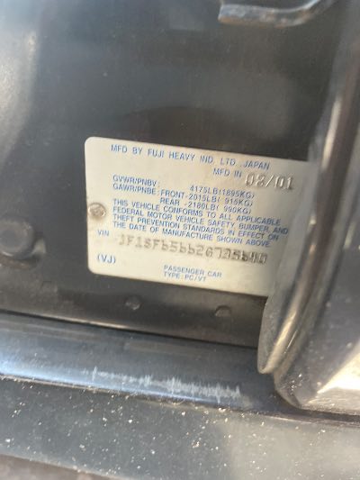 2002 Subaru Forester Location - Imports - Row 17 - Stock # H52154
