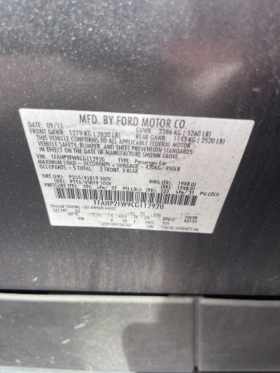 2012 Ford Taurus Location - Ford - Row 26 - Stock # H52111