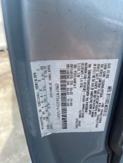 2003 Mercury Grand Marquis Location - Ford - Row 25 - Stock # H52275
