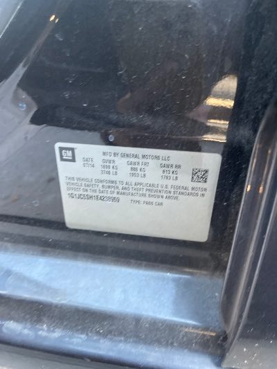 2014 Chevrolet Sonic Location - GM - Row 34 - Stock # H52326