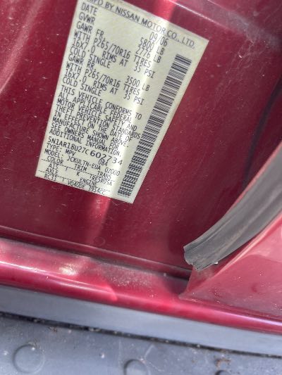 2007 Nissan Pathfinder Location - Imports - Row 1 - Stock # H52437
