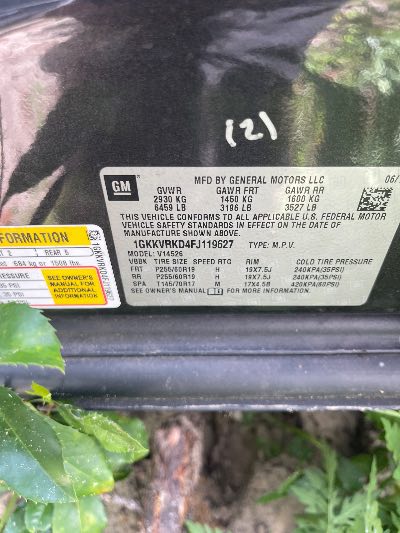 2015 GMC Acadia Location - GM - Row 36 - Stock # H51693